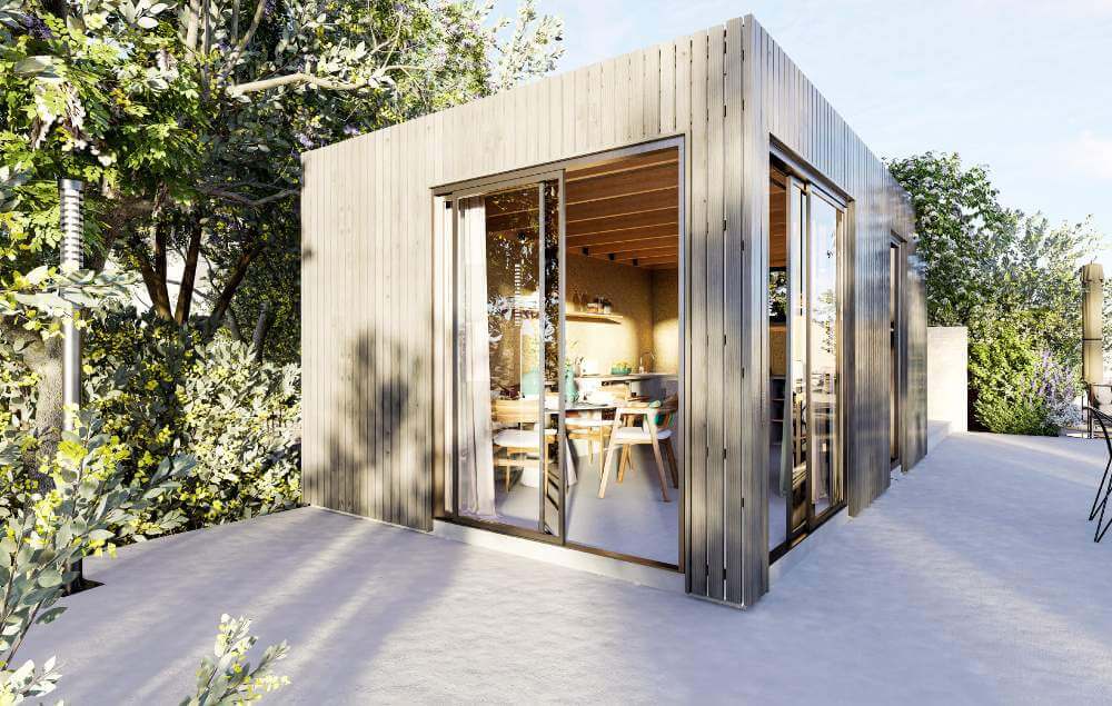 Studio de jardin habitable de 19,17 m² en kit avec isolation – 5,50 x 3,47 m
