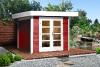 Abri jardin bois contemporain avec double porte fenêtre - 13,7 m³ - Weka LA MANDA Couleur Protection (hors option) : Rouge Suédois RAL 3011