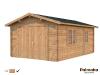 Garage en bois 21,9 m² + 5,2 m²  (5,10 x 5,50 m) - Palmako ROGER Porte Double : Oui