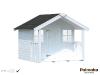 Maisonnette de Jeu avec terrasse couverte FÉLIX 1,80 x 1,12 m Traitement et Couleur : Traité Blanc (1 semaine de délais en +)