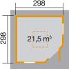 Plan d'un pavillon de jardin pentagonal de 21,5 m³