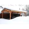 Carport en Bois sous la neige