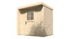 Petite cabane bois moderne toit plat - 4,28 m² -  2,09 x 2,05 m  - Weka RIVA Couleur Protection (hors option) : Naturel (à traiter)