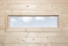Cabanon bois design toit plat 15,3 m³ avec double porte panoramique - Weka LA MANDA Fenêtre Simple Fixe Étroite : Oui